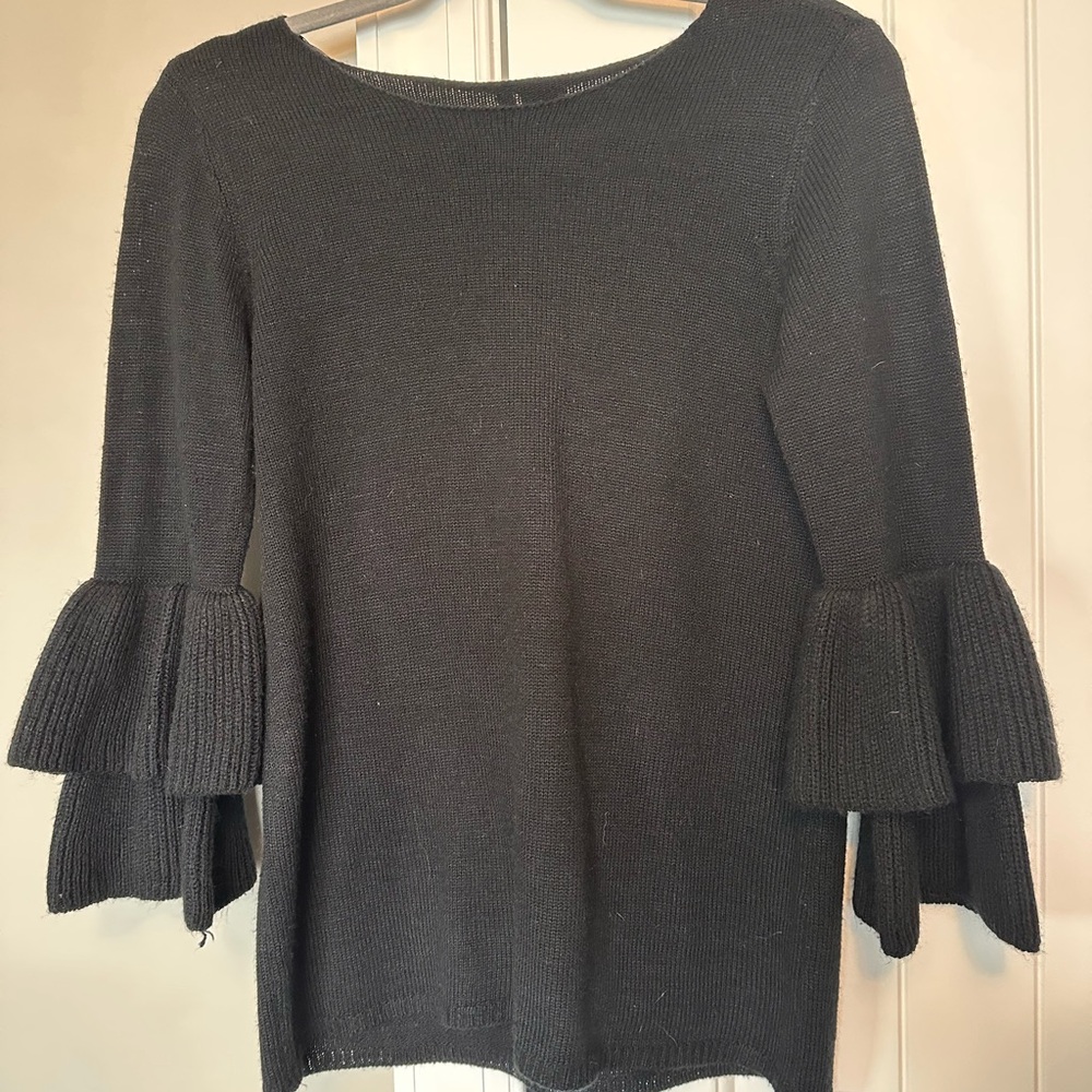 Black Bell Sleeve Sweater